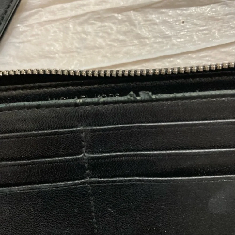 Michael Kors quilted zipper clutch bag